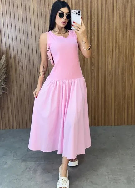 Vestido Veneza Rosa - LANÇAMENTO