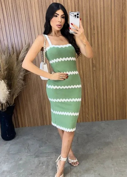 Vestido Tricot Modal Luiza - Verde