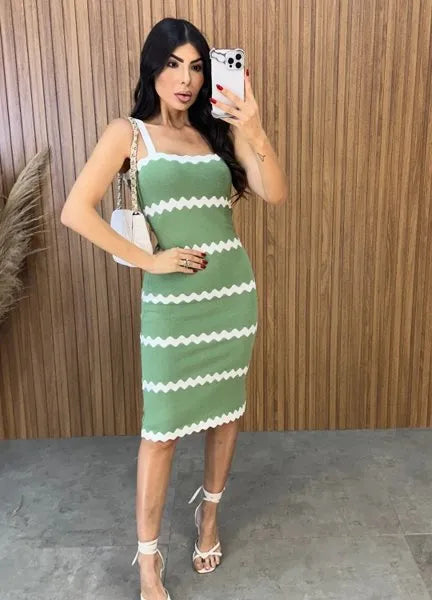 Vestido Tricot Modal Luiza - Verde