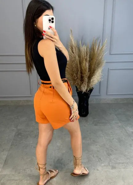 Short/Saia Laila Alfaiataria - Telha