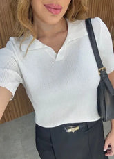 Blusa Débora Tricot Branca - LANÇAMENTO
