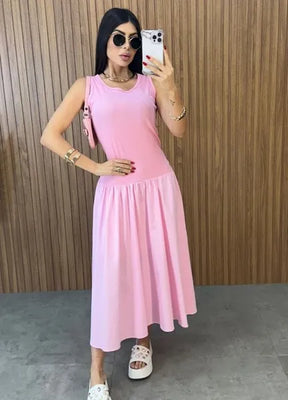 Vestido Veneza Rosa - LANÇAMENTO