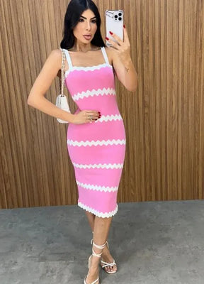 Vestido Tricot Modal Luiza - Rosa