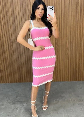 Vestido Tricot Modal Luiza - Rosa