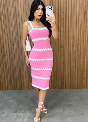 Vestido Tricot Modal Luiza - Rosa