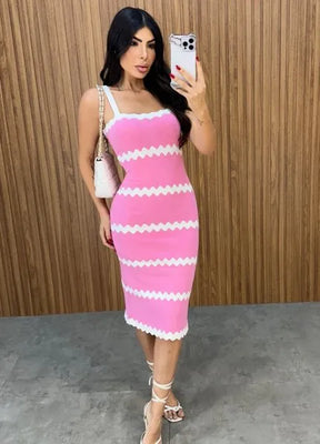 Vestido Tricot Modal Luiza - Rosa