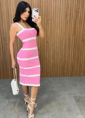 Vestido Tricot Modal Luiza - Rosa