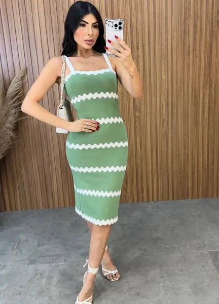 Vestido Tricot Modal Luiza - Verde