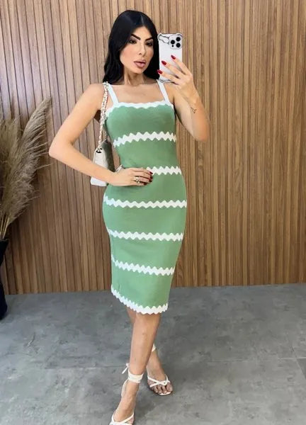 Vestido Tricot Modal Luiza - Verde