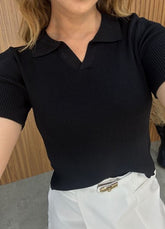 Blusa Débora Tricot Preta - LANÇAMENTO