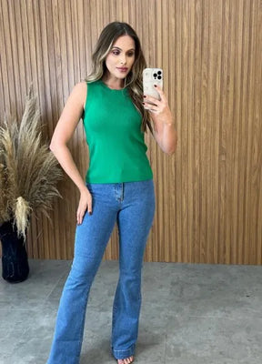 Blusa Regata Jaque Tricot - Verde
